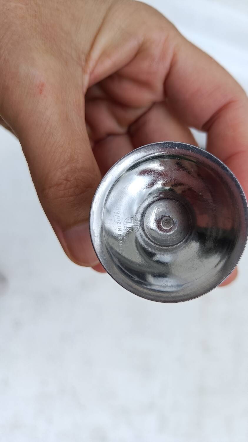 A set of 3 egg cups by Guy Degrenne.