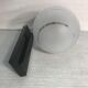 Vintage wall sconce ball-shaped glass reflector and black metal sconce