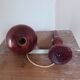 Bilboquet ancien bois lasuré prune violet
