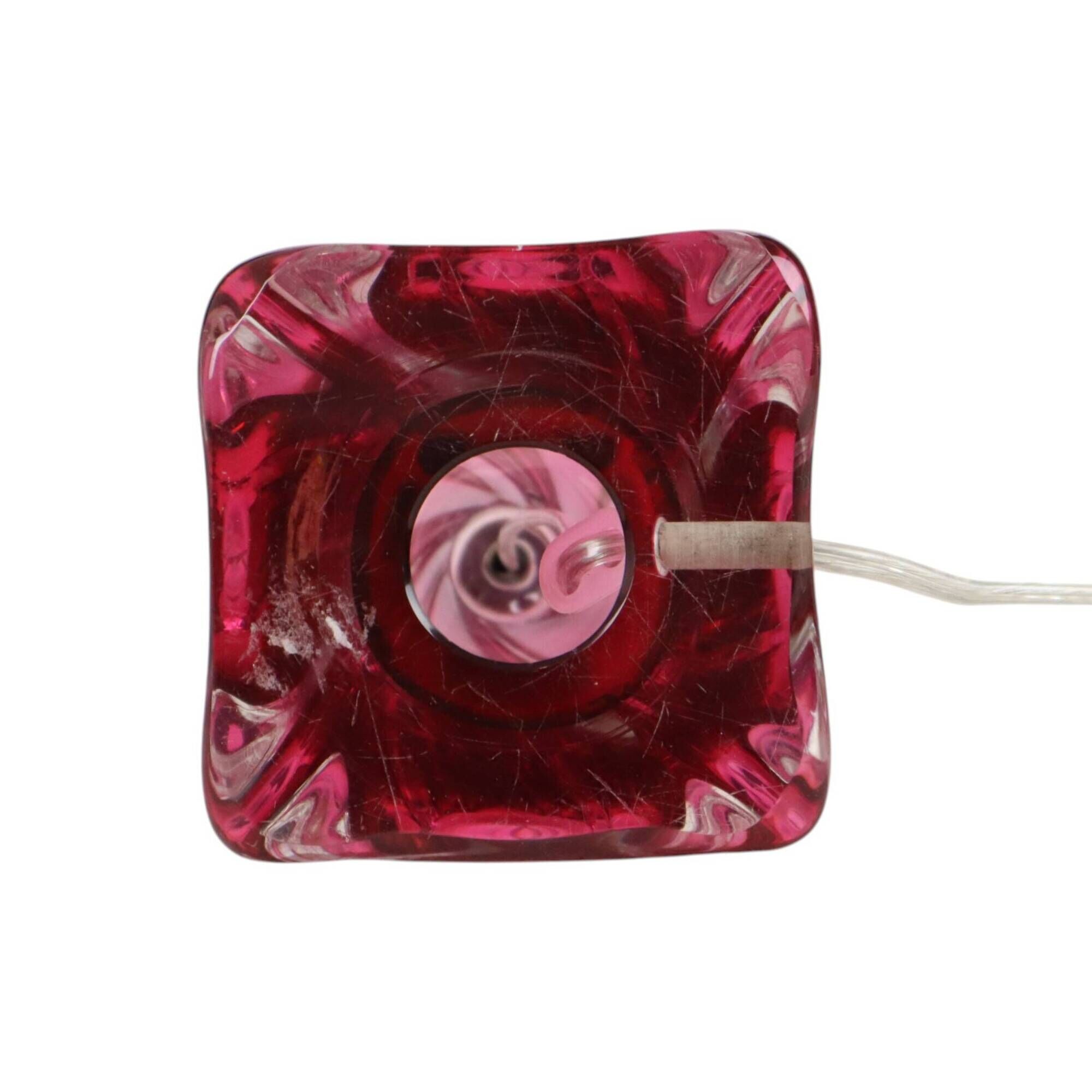 Purple and Pink Crystal Table Lamp – Val Saint Lambert – Sixties