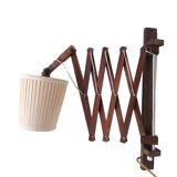 Scandinavian wooden scissor wall light fixture lamp 1960s