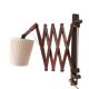 Scandinavian wooden scissor wall light fixture lamp 1960s