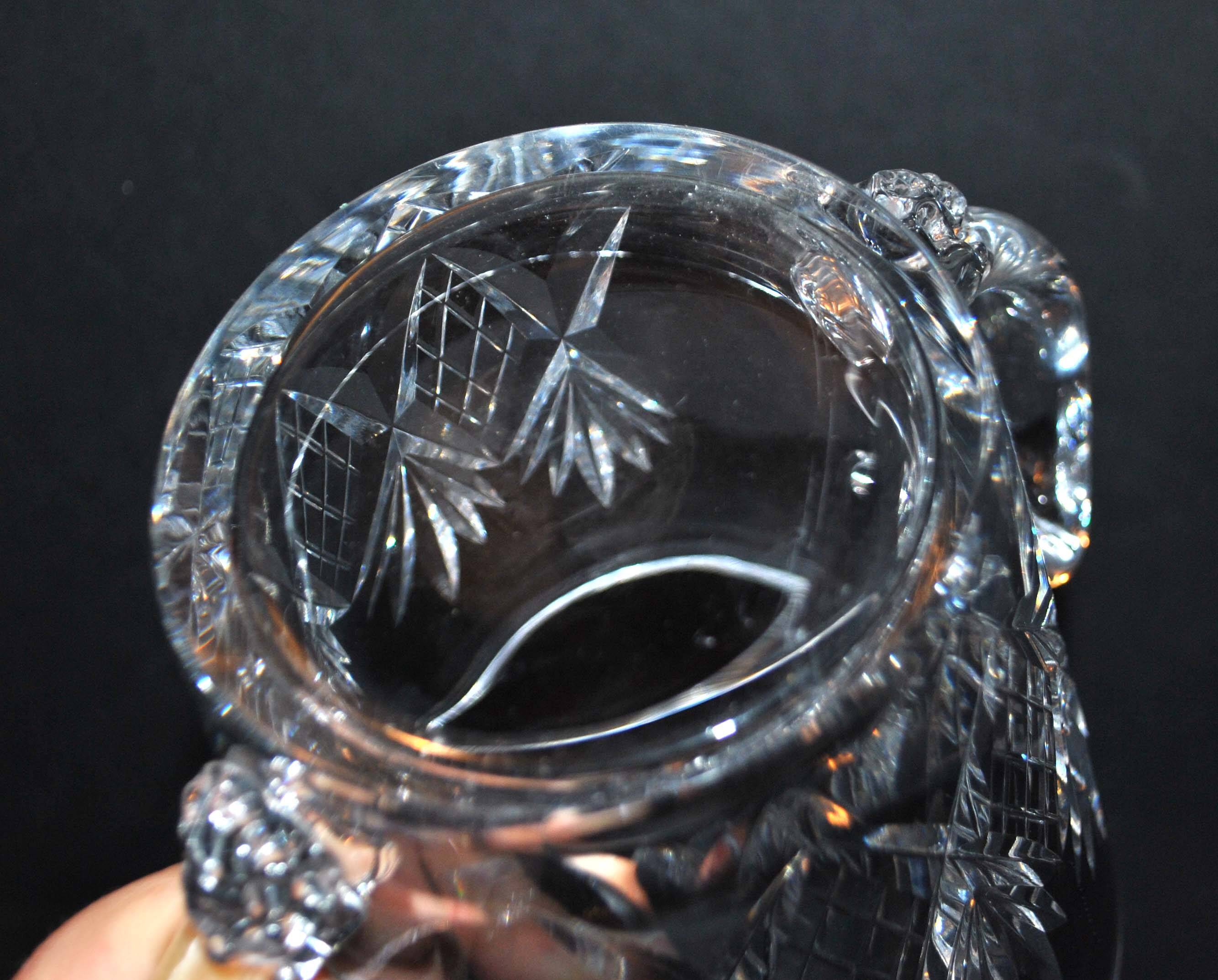 CRISTALLERIE LORRAINE LEMBERG Junon cut crystal ice bucket Chantilly style