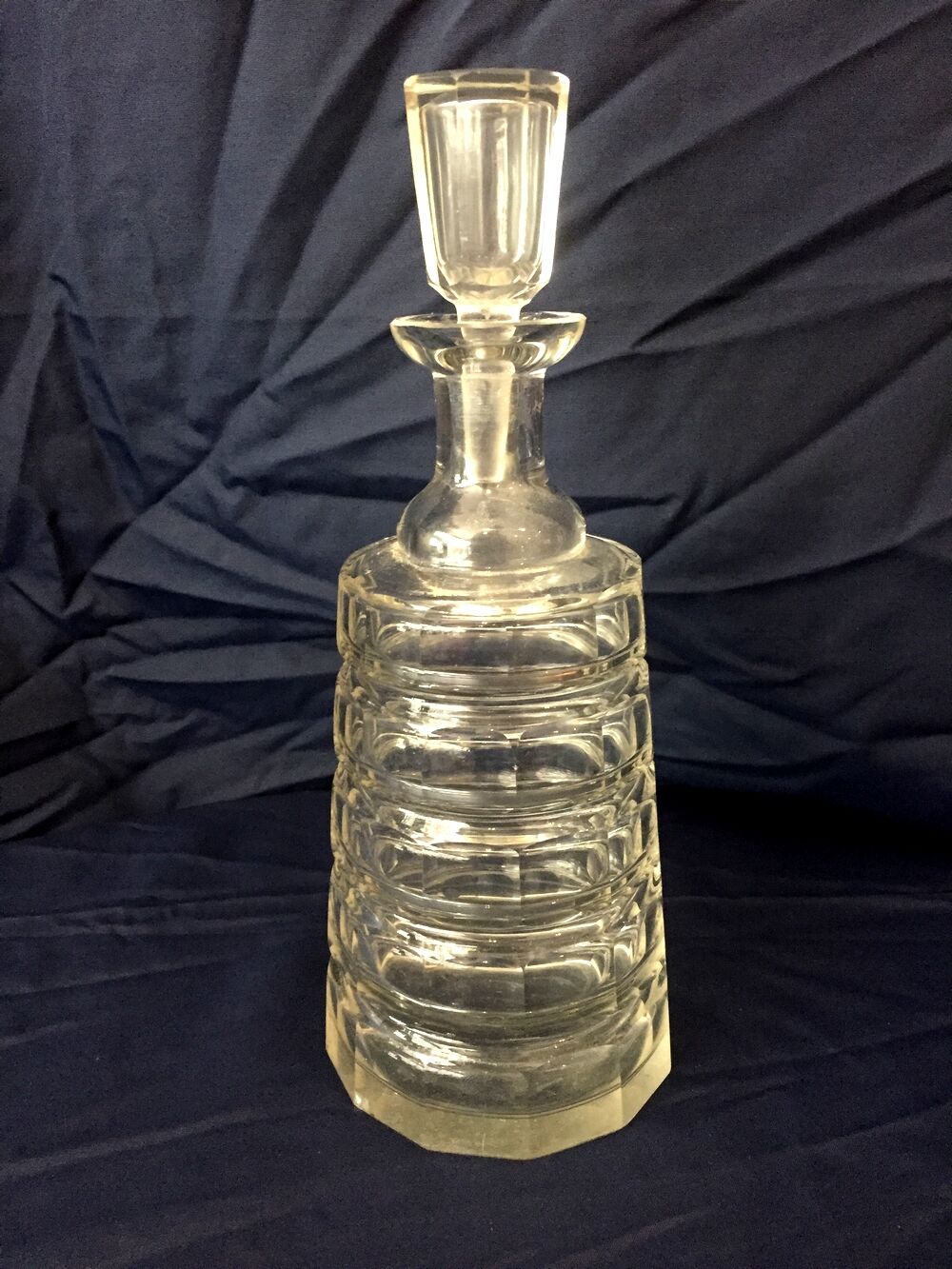 Art deco liqueur carafe bohemian glassware