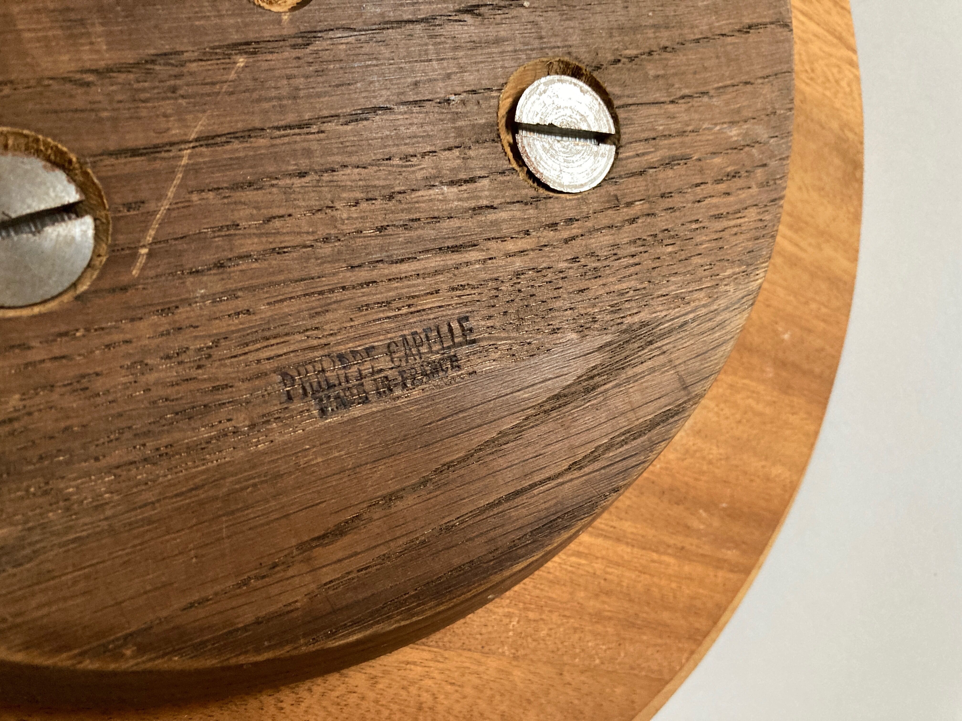 Mid-century modern turntable in solid teak