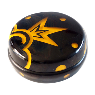 Poudrier en verre art déco