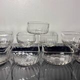 9 coupelles Daum Venetian Ribs