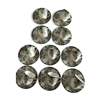 SAINT HAMAN AND HAMAGE earthenware coffee service décor