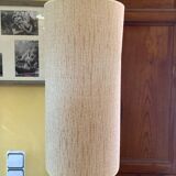 Vintage chrome metal table lamp with fabric in the style of Staff Leuchten, 1989.