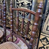 Suite of 8 bistro chairs in cannage FISCHEL