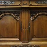 Louis XIV style sideboard in walnut and marble
