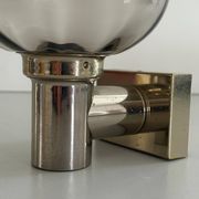 Set of 3 grey glass and chrome wall lights from the mid-century by N Leuchten, 1960s, Germany.