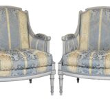 Set of 4 Louis XVI style bergère armchairs