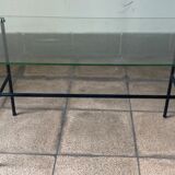 French coffee table Pierre Guariche edited by Steiner, in glass and steel