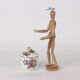 Antique sugar bowl in white porcelain Europe '800, painted ceramic