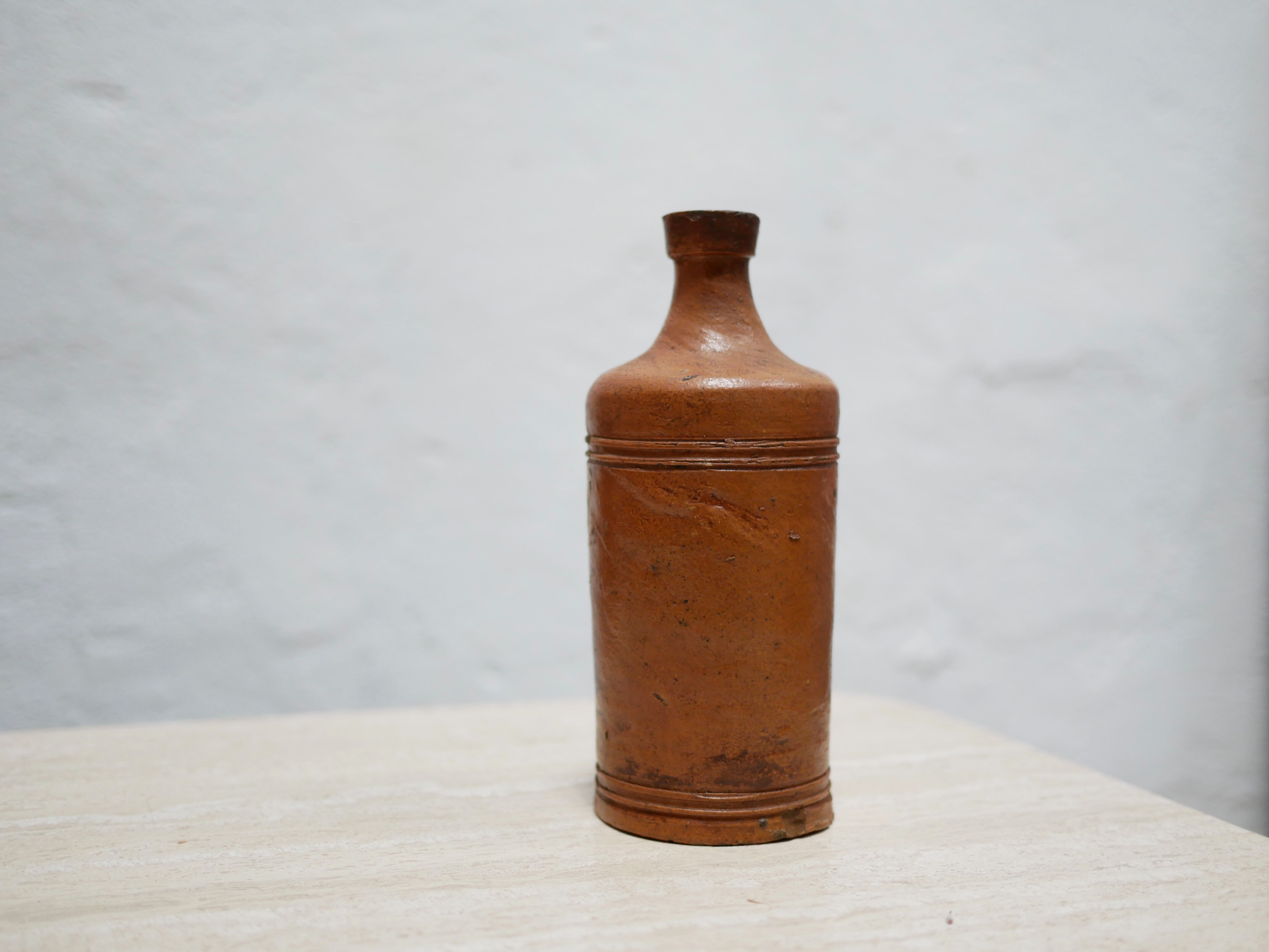 Bottle vintage glazed terracotta vase