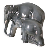 Ceramic elephant and baby elephant