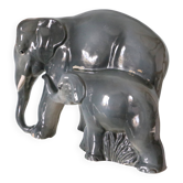 Ceramic elephant and baby elephant