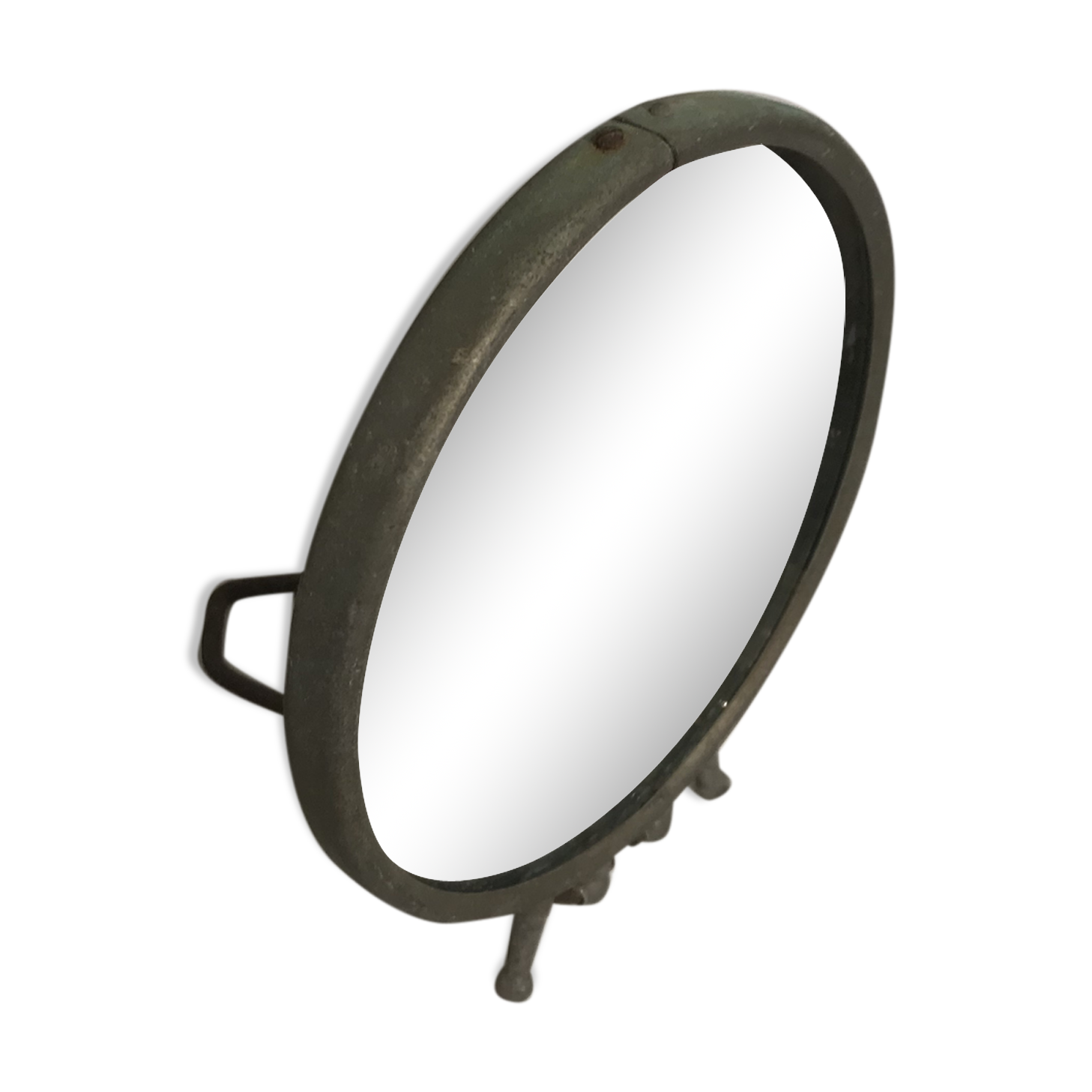 Ancient barber mirror diameter 15cm