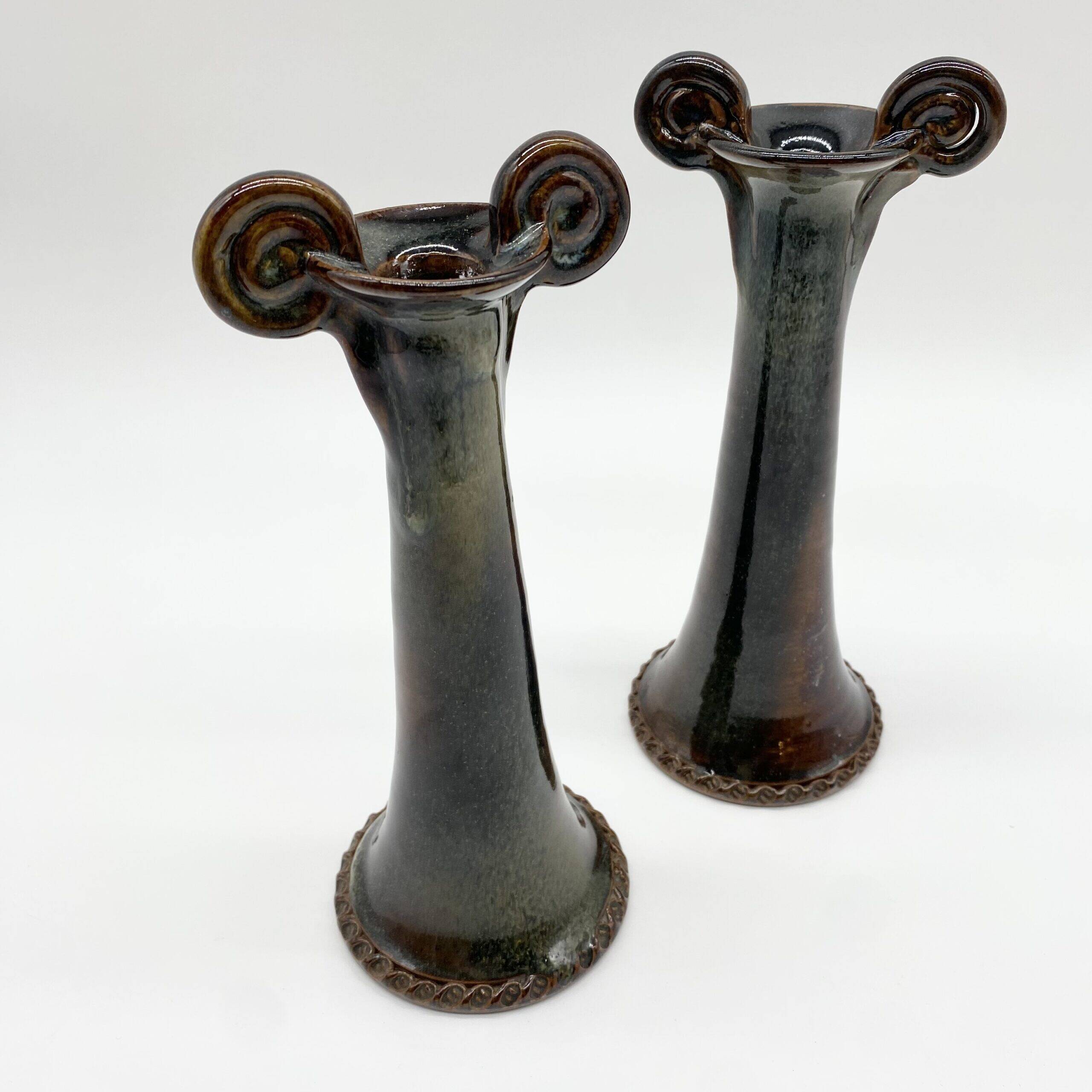 Pair of ceramic candlesticks – "Mouthiers-sur-Boëme", 1960s