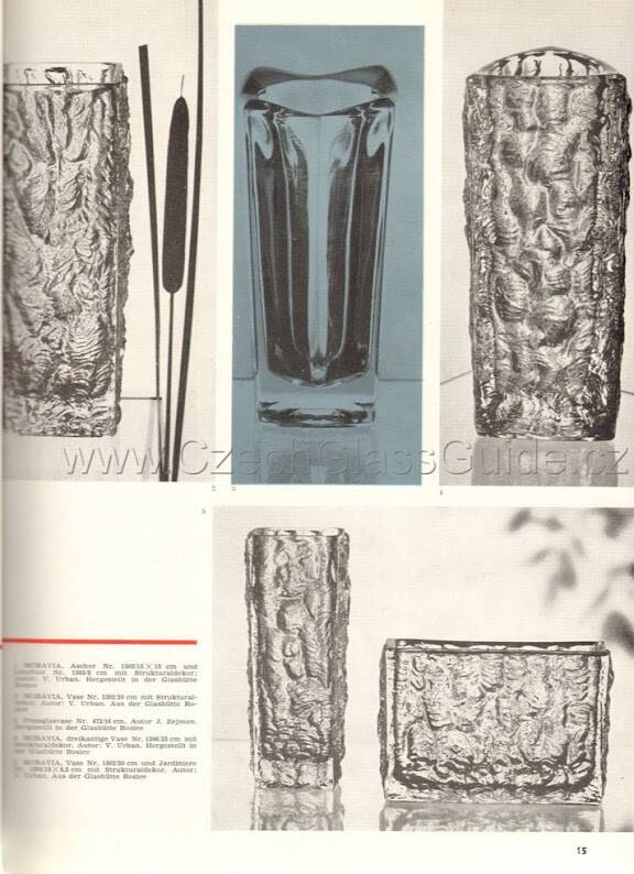 Triangular Vase Moravia by Vladislav Urban / Rosice / Czech Republic / 1968