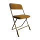 Vintage folding chair lafuma chantazur with striped golden fabric
