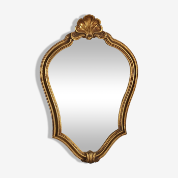 Miroir doré de style Louis XV années 60 - 44x29cm