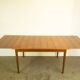 Extendable dining table by Lübke, walnut, beech, vintage from the 60s