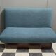 Diner seat USA style in blue fabric