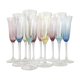 Set de 10 flûtes à champagne colorées