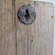 Wall shelf 3 shelves + 4 hooks cast iron in polychrome wood