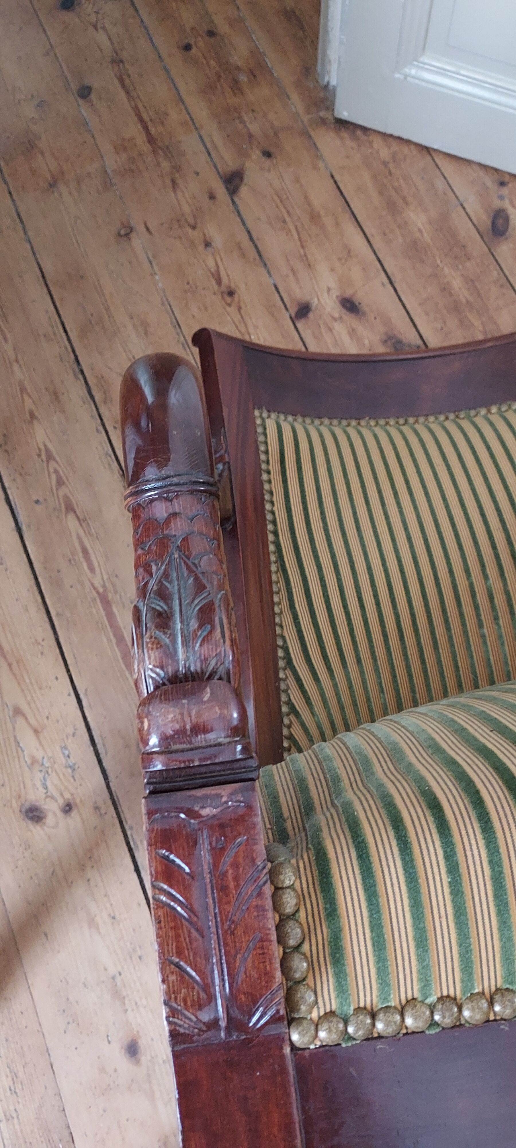 Pair of armchairs style Empire period 19th century