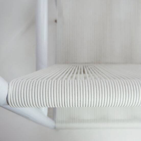 Indoor/Outdoor pair of Black/White Armchairs