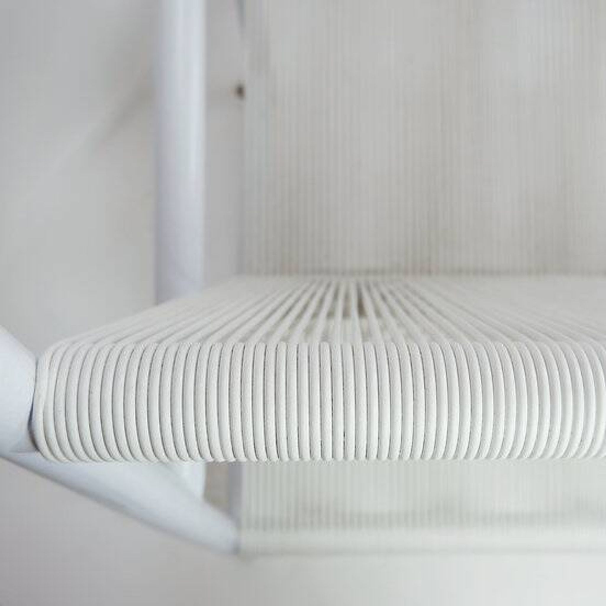 Indoor/Outdoor pair of Black/White Armchairs
