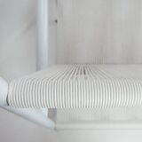 Indoor/Outdoor pair of Black/White Armchairs