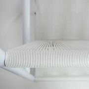 Indoor/Outdoor pair of Black/White Armchairs