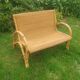 Vintage wicker rattan sofa bench