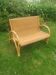 Vintage wicker rattan sofa bench