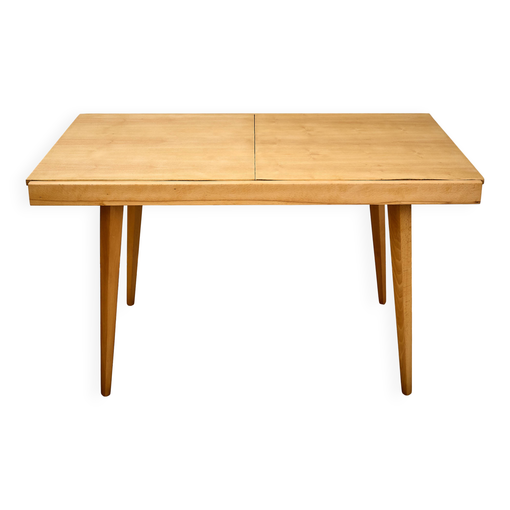 Table à manger extensible en frêne du milieu du siècle