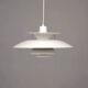 PH5 vintage Scandinavian white suspension by Poul Henningsen from the 1980s.