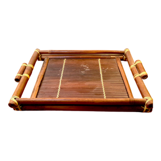 Vintage bamboo tray