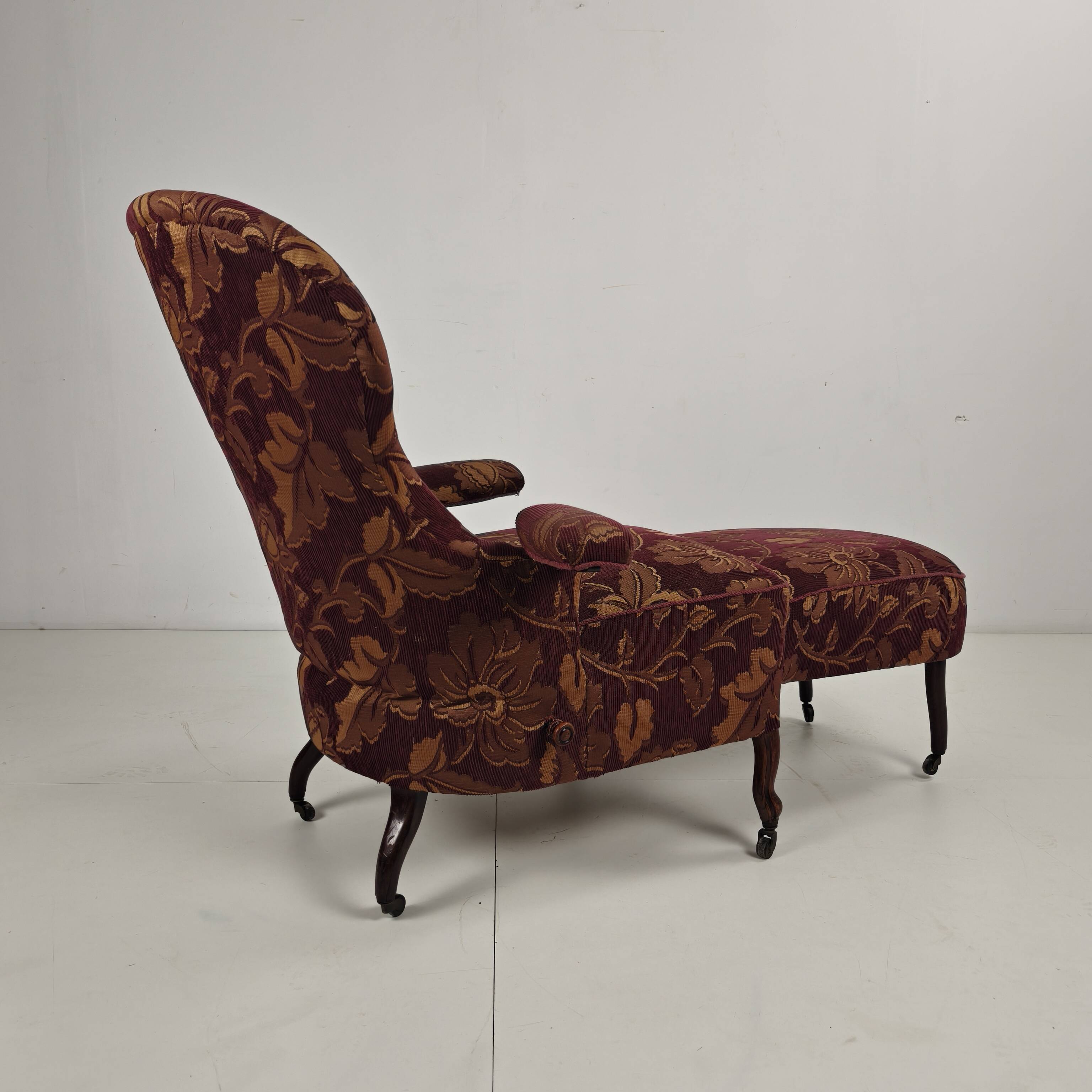 Early 20th-Century Adjustable Reclining Armchair by Drevette L.M., circa 19