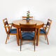 Ash & walnut dining chairs from Jitona Sobeslav, 1950