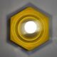 Very Rare Midcentury Yellow, Wall or Ceiling Lamp, Flush Mount, Italy, 1970