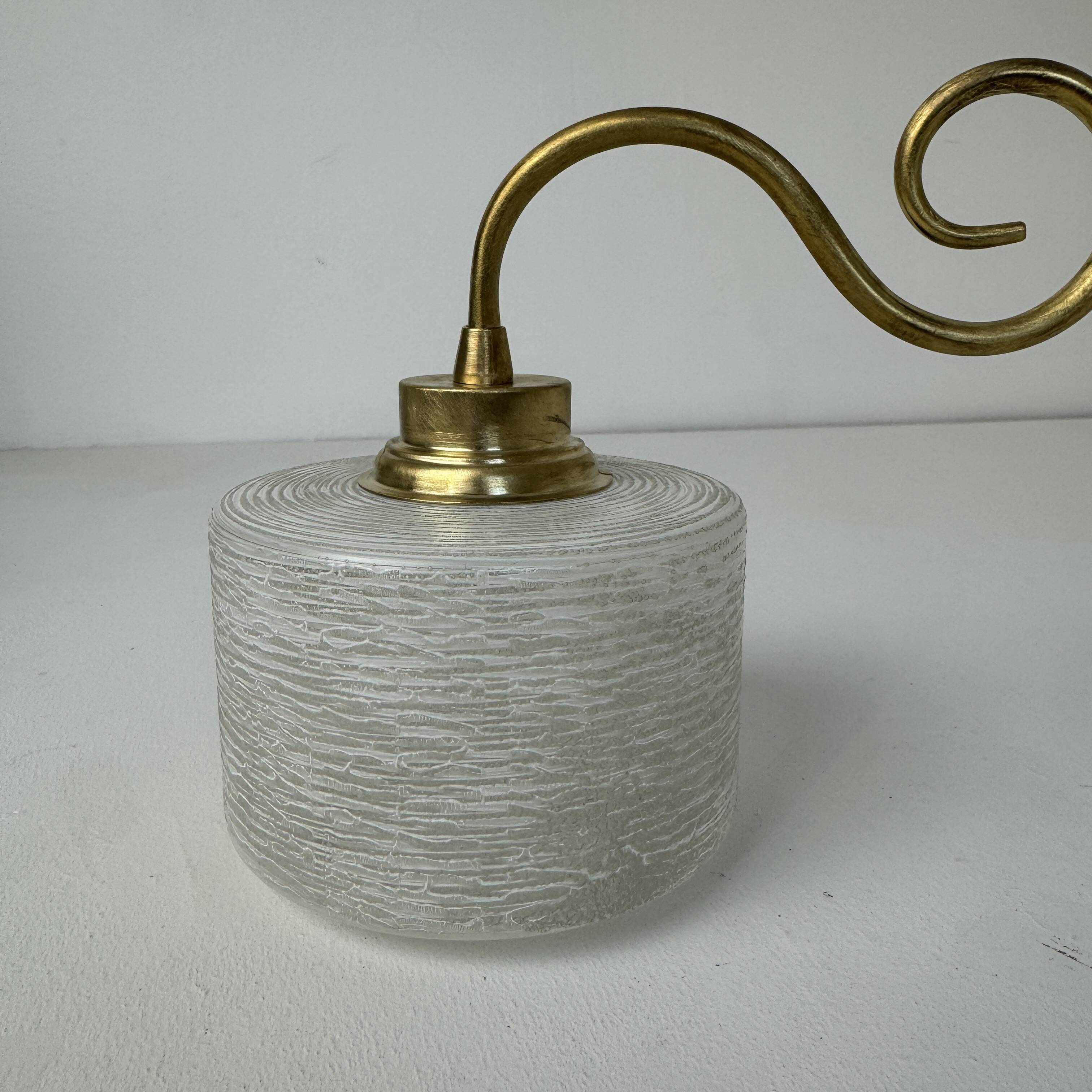 Pair of vintage granite glass wall lights