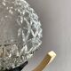 60s Arlus style pendant light, brass and glass