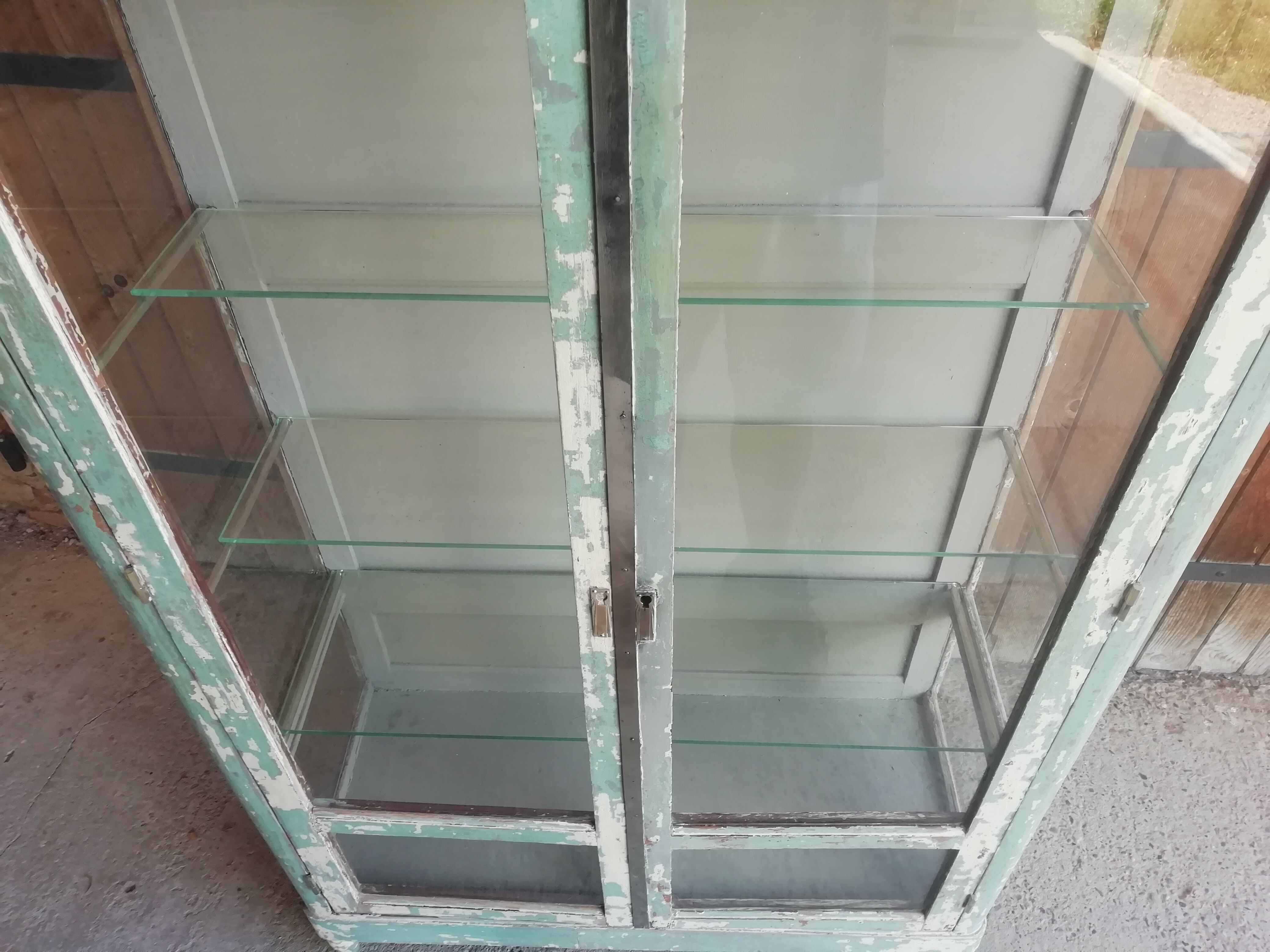 Former pharmacy or laboratory showcase