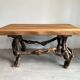 Solid wood coffee table - oak + vine roots