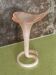 Flower vase chalice Opaline glass pink Anthurium spiral wrapped base