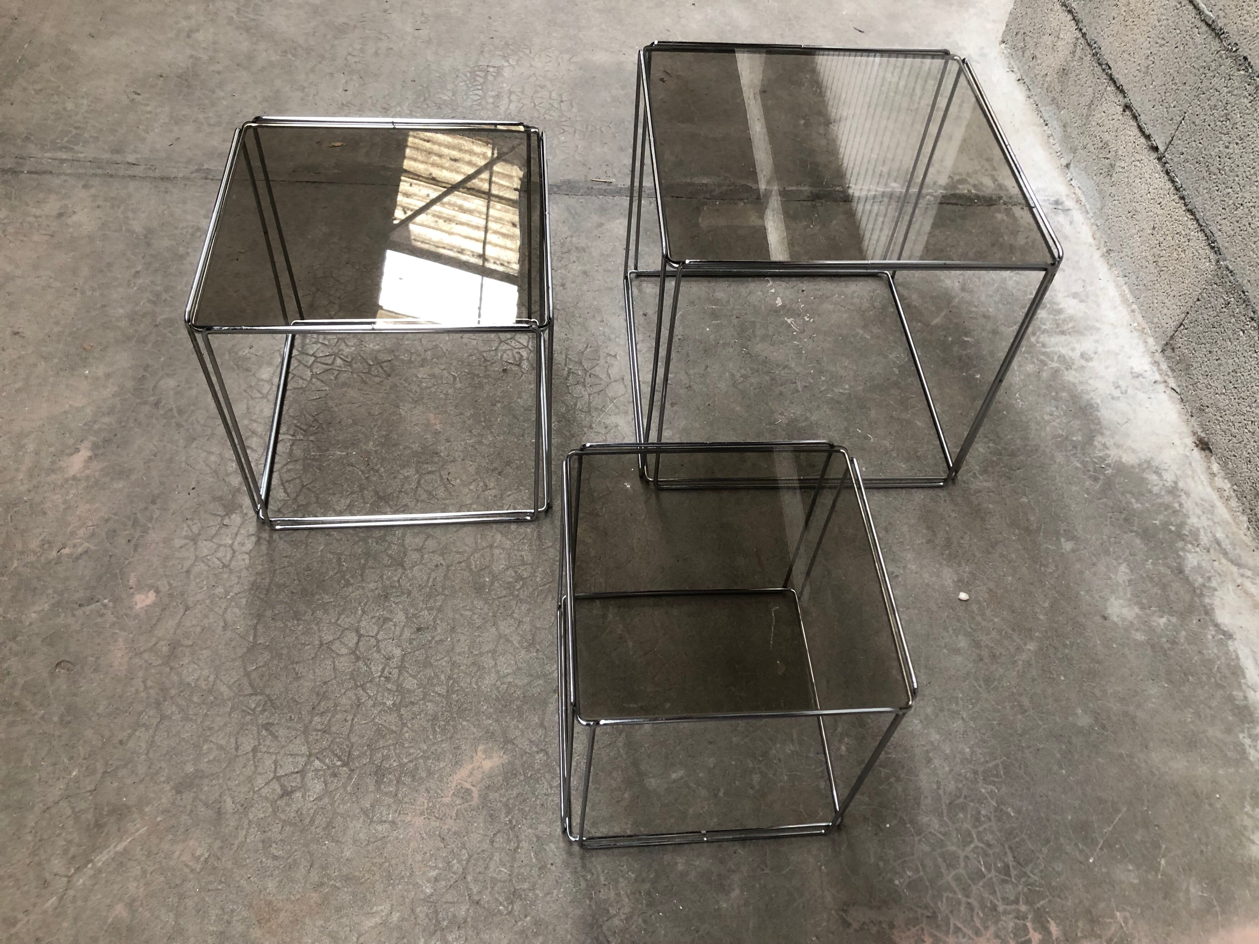 Side tables Max Sauze for Isosceles 1970